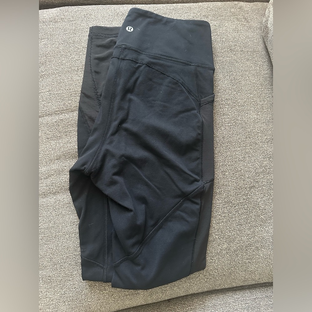 lululemon athletica Black High-Rise Leggings with Side Pocket